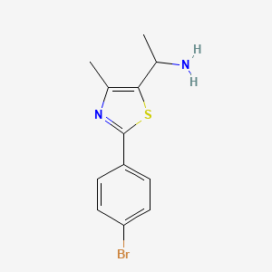 1-[2-(4-Bromophenyl)-4-methyl-1,3-thiazol-5-yl]ethan-1-amine