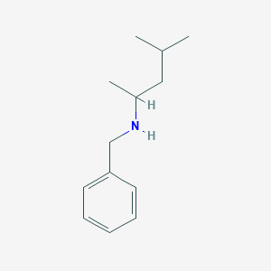 molecular formula C13H21N B1331160 Benzenemethanamine, N-(1,3-dimethylbutyl)- CAS No. 60509-76-4