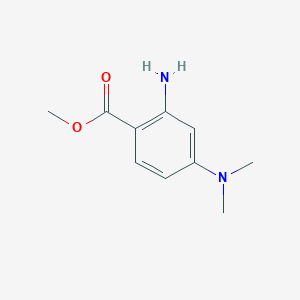 molecular formula C10H14N2O2 B13311624 Methyl 2-amino-4-(dimethylamino)benzoate 