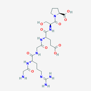molecular formula C23H39N9O10 B1331164 Gly-arg-gly-glu-ser-pro CAS No. 99896-88-5