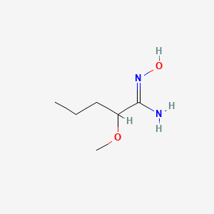 molecular formula C6H14N2O2 B13311683 N'-hydroxy-2-methoxypentanimidamide 