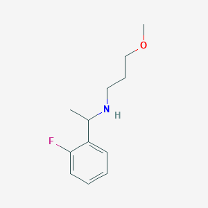 molecular formula C12H18FNO B13311698 [1-(2-Fluorophenyl)ethyl](3-methoxypropyl)amine 