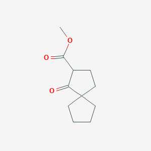 molecular formula C11H16O3 B13311715 Methyl 1-oxospiro[4.4]nonane-2-carboxylate CAS No. 50599-16-1