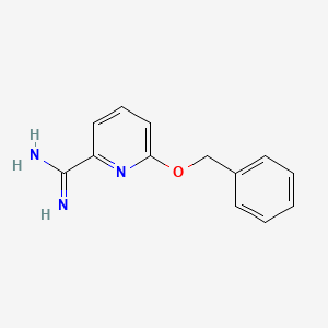 molecular formula C13H13N3O B13311756 6-(Benzyloxy)pyridine-2-carboximidamide 