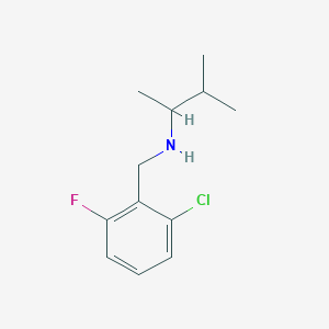 molecular formula C12H17ClFN B13311786 [(2-Chloro-6-fluorophenyl)methyl](3-methylbutan-2-yl)amine 