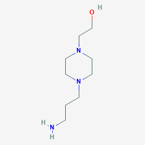 molecular formula C9H21N3O B1331180 1-哌嗪乙醇，4-(3-氨基丙基)- CAS No. 58110-73-9