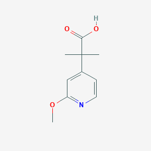 molecular formula C10H13NO3 B13311812 2-(2-Methoxypyridin-4-yl)-2-methylpropanoic acid 