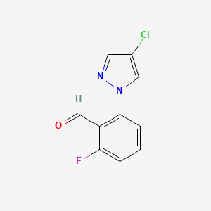 2-(4-Chloro-1H-pyrazol-1-yl)-6-fluorobenzaldehyde