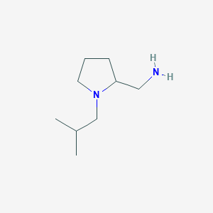 molecular formula C9H20N2 B13311907 [1-(2-Methylpropyl)pyrrolidin-2-yl]methanamine 