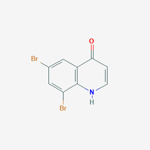 molecular formula C9H5Br2NO B13311982 6,8-Dibromo-1,4-dihydroquinolin-4-one 