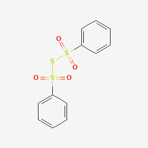 molecular formula C12H10O4S3 B1331199 二(苯磺酰基)硫醚 CAS No. 4388-22-1