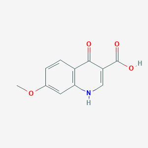molecular formula C11H9NO4 B1331200 4-Hydroxy-7-methoxyquinoline-3-carboxylic acid CAS No. 28027-17-0