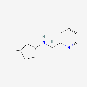 molecular formula C13H20N2 B13312004 3-Methyl-N-[1-(pyridin-2-yl)ethyl]cyclopentan-1-amine 