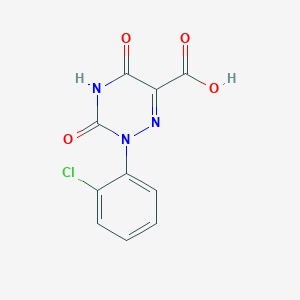 molecular formula C10H6ClN3O4 B13312020 2-(2-Chlorophenyl)-3,5-dioxo-2,3,4,5-tetrahydro-1,2,4-triazine-6-carboxylic acid 