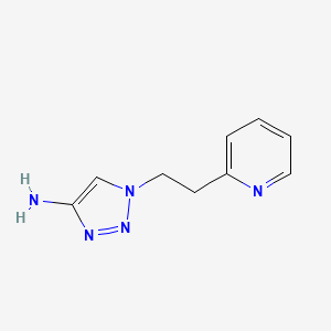 molecular formula C9H11N5 B13312032 1-[2-(pyridin-2-yl)ethyl]-1H-1,2,3-triazol-4-amine 