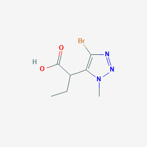 molecular formula C7H10BrN3O2 B13312054 2-(4-Bromo-1-methyl-1H-1,2,3-triazol-5-yl)butanoic acid 