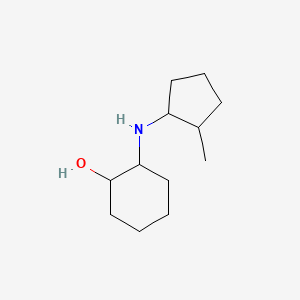 molecular formula C12H23NO B13312079 2-[(2-Methylcyclopentyl)amino]cyclohexan-1-ol 