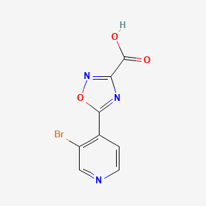 molecular formula C8H4BrN3O3 B13312126 5-(3-Bromopyridin-4-yl)-1,2,4-oxadiazole-3-carboxylic acid 