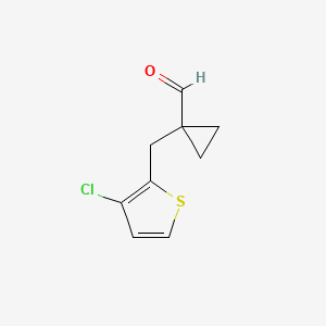 1-[(3-Chlorothiophen-2-yl)methyl]cyclopropane-1-carbaldehyde