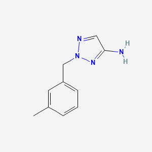 molecular formula C10H12N4 B13312173 2-[(3-Methylphenyl)methyl]-2H-1,2,3-triazol-4-amine 