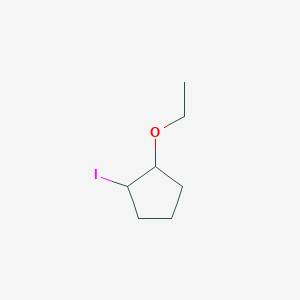 molecular formula C7H13IO B13312204 1-Ethoxy-2-iodocyclopentane 