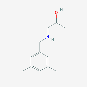 molecular formula C12H19NO B13312210 1-{[(3,5-Dimethylphenyl)methyl]amino}propan-2-ol 