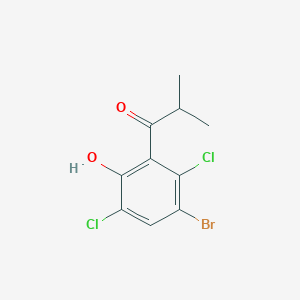 1-(3-Bromo-2,5-dichloro-6-hydroxyphenyl)-2-methylpropan-1-one