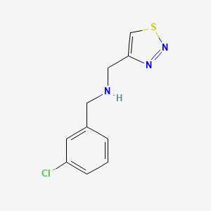 [(3-Chlorophenyl)methyl](1,2,3-thiadiazol-4-ylmethyl)amine