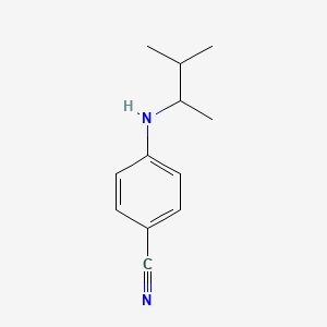 molecular formula C12H16N2 B13312234 4-[(3-Methylbutan-2-yl)amino]benzonitrile 