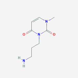 molecular formula C8H13N3O2 B13312249 3-(3-Aminopropyl)-1-methyl-1,2,3,4-tetrahydropyrimidine-2,4-dione 