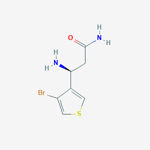 (3S)-3-Amino-3-(4-bromothiophen-3-yl)propanamide