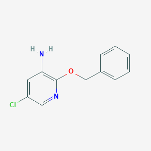 molecular formula C12H11ClN2O B13312320 2-(Benzyloxy)-5-chloropyridin-3-amine 