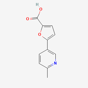 molecular formula C11H9NO3 B13312339 5-(6-Methylpyridin-3-yl)furan-2-carboxylic acid 