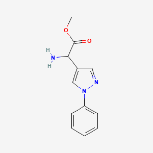 Methyl 2-amino-2-(1-phenyl-1H-pyrazol-4-yl)acetate