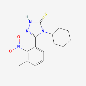 4-cyclohexyl-5-(3-methyl-2-nitrophenyl)-4H-1,2,4-triazole-3-thiol