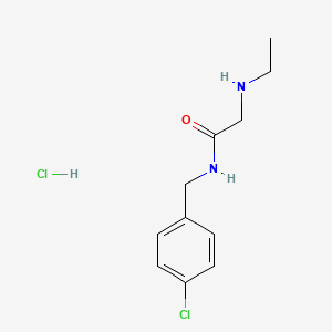 molecular formula C11H16Cl2N2O B13312380 N-(4-chlorobenzyl)-2-(ethylamino)acetamide hydrochloride 