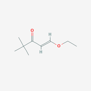 molecular formula C9H16O2 B13312384 1-Ethoxy-4,4-dimethylpent-1-EN-3-one 