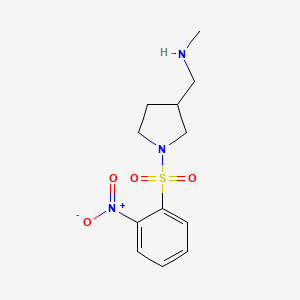 molecular formula C12H17N3O4S B13312400 Methyl({[1-(2-nitrobenzenesulfonyl)pyrrolidin-3-yl]methyl})amine 