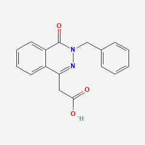 molecular formula C17H14N2O3 B1331241 (3-Benzyl-4-oxo-3,4-dihydro-phthalazin-1-yl)-acetic acid CAS No. 28081-54-1