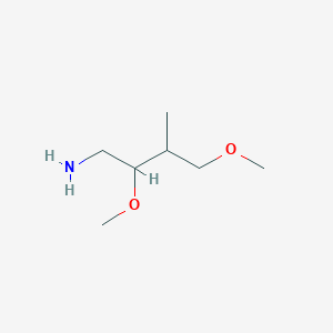 molecular formula C7H17NO2 B13312415 2,4-Dimethoxy-3-methylbutan-1-amine 