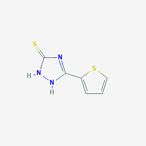 molecular formula C6H5N3S2 B1331242 5-(thiophen-2-yl)-4H-1,2,4-triazole-3-thiol CAS No. 68744-68-3