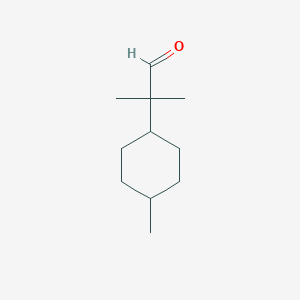 molecular formula C11H20O B13312445 2-Methyl-2-(4-methylcyclohexyl)propanal 