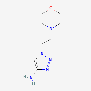 molecular formula C8H15N5O B13312447 1-[2-(morpholin-4-yl)ethyl]-1H-1,2,3-triazol-4-amine 