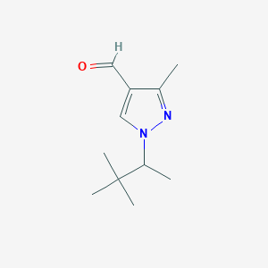 1-(3,3-Dimethylbutan-2-yl)-3-methyl-1H-pyrazole-4-carbaldehyde