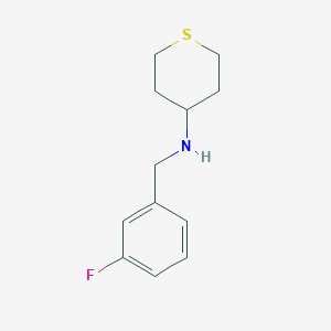 N-[(3-fluorophenyl)methyl]thian-4-amine