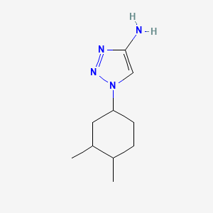 molecular formula C10H18N4 B13312519 1-(3,4-dimethylcyclohexyl)-1H-1,2,3-triazol-4-amine 