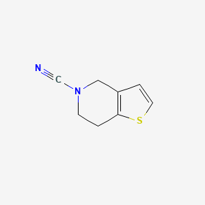 molecular formula C8H8N2S B13312525 4H,5H,6H,7H-thieno[3,2-c]pyridine-5-carbonitrile 