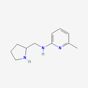 molecular formula C11H17N3 B13312550 6-methyl-N-(pyrrolidin-2-ylmethyl)pyridin-2-amine 