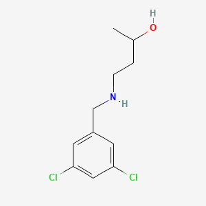 molecular formula C11H15Cl2NO B13312563 4-{[(3,5-Dichlorophenyl)methyl]amino}butan-2-ol 