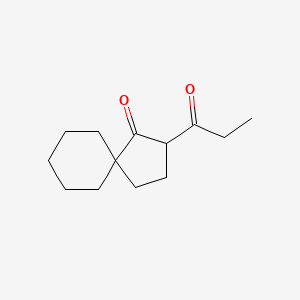 molecular formula C13H20O2 B13312576 2-Propanoylspiro[4.5]decan-1-one 